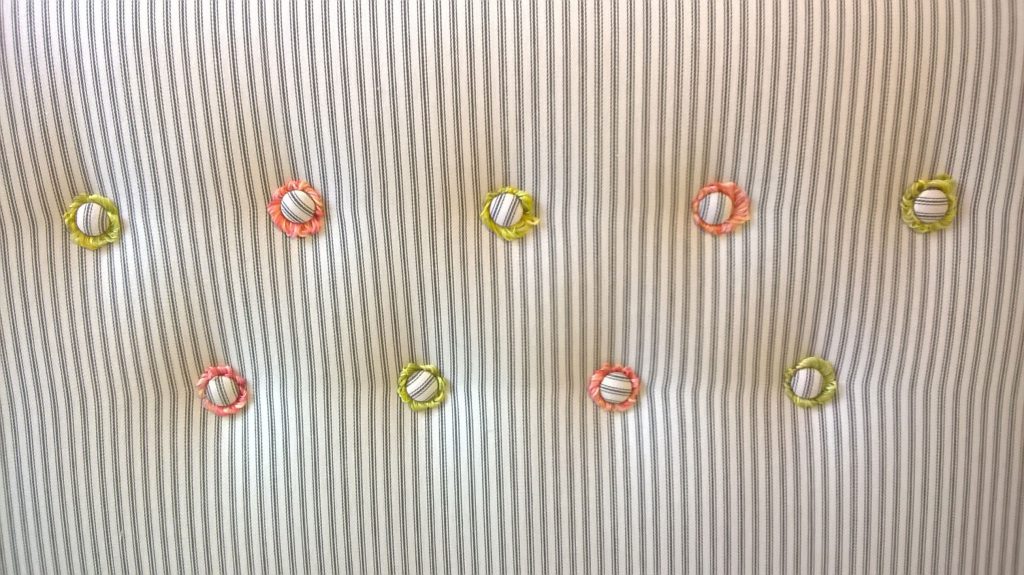 Bird sofa buttons and tufts detail